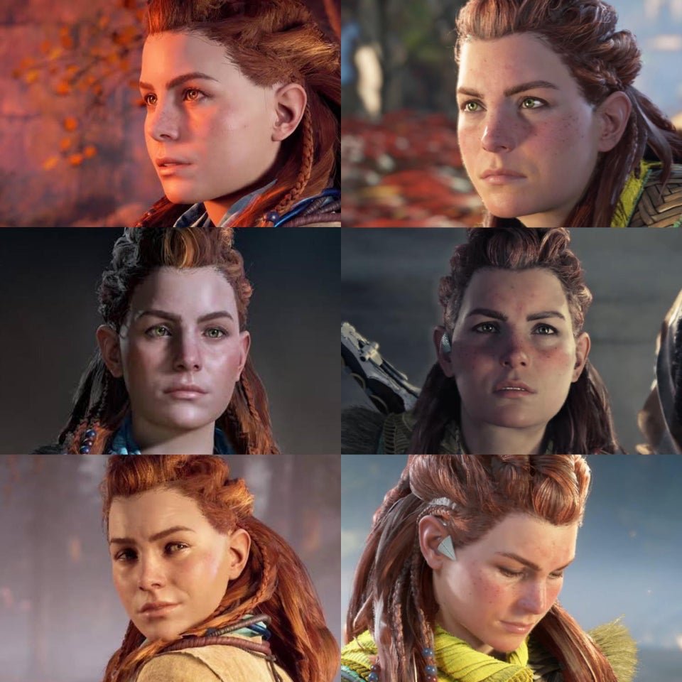 Aloy nel primo e secondo capitolo