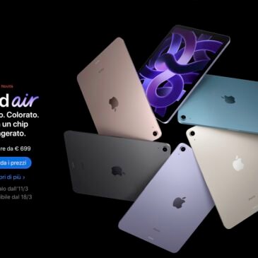 Il nuovo iPad Air di 5 generazione è finalmente disponibile all’acquisto