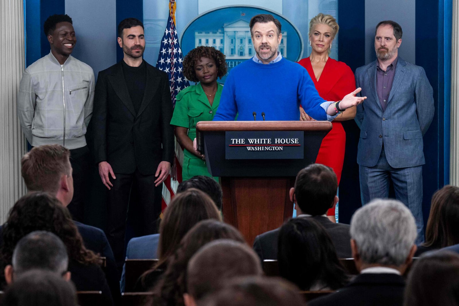 Il cast di Ted Lasso ospite alla Casa Bianca per parlare di Salute Mentale