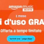 Amazon Music Unlimited 3 mesi gratis