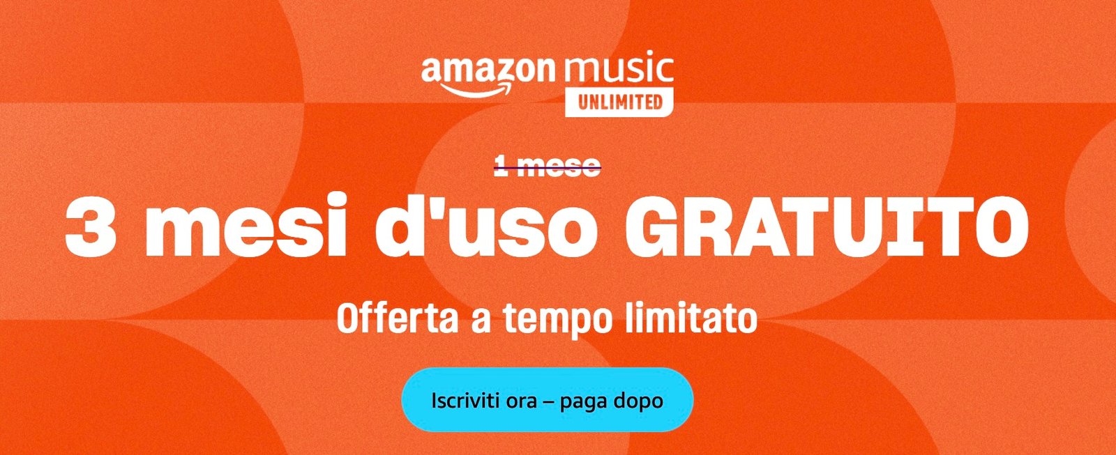 Amazon Music Unlimited 3 mesi gratis
