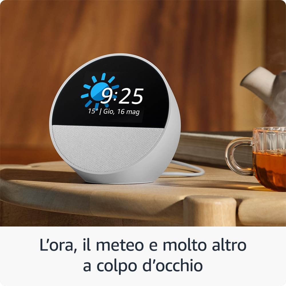 Nuovo Amazon Echo Spot 2024 in offerta lancio per gli abbonati ad Amazon Prime
