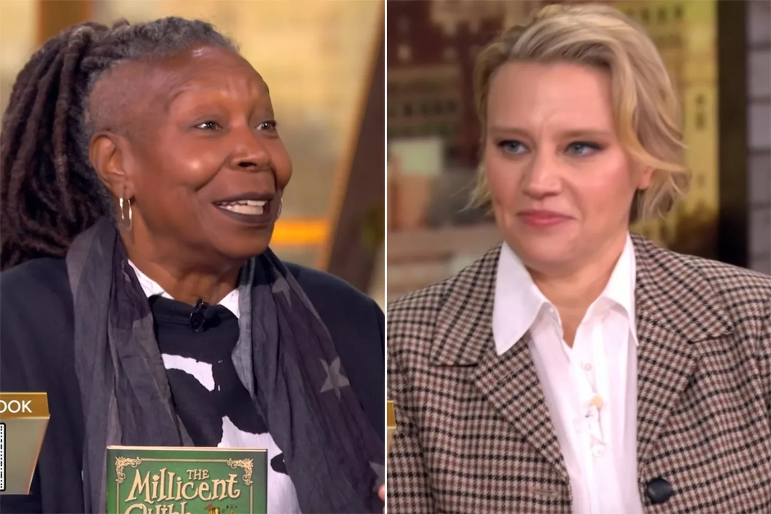 L'ex star del "Saturday Night Live" fa il suo debutto nel talk show con un gesto affettuoso, ma riceve in cambio un raffreddore. Kate McKinnon, l'attrice comica nota per le sue esilaranti imitazioni al "Saturday Night Live", ha fatto la sua prima apparizione a "The View" per promuovere il suo nuovo libro. Entusiasta di partecipare al talk show, ha salutato le conduttrici con un bacio sulla guancia... peccato che Whoopi Goldberg fosse raffreddata! Si apre in una nuova finestra www.etonline.com Kate McKinnon kissing the cohosts of The View "Mi dispiace, dovevo baciare tutte. È scortese non farlo. È la mia prima volta a 'The View'. Sono una vergine. Siate gentili, grazie!", ha detto McKinnon, scatenando le risate del pubblico. Whoopi Goldberg, però, ha subito replicato: "La prima cosa che riceverai da 'The View' è un bel raffreddore, perché è quello che ho io". Nonostante l'avvertimento, ormai era troppo tardi. McKinnon ha preso con filosofia il contagio, rispondendo: "Nessun problema. Lo prendo volentieri!". Un'intervista tra risate e omaggi L'intervista è proseguita tra momenti divertenti e omaggi reciproci. Joy Behar ha mostrato una clip di McKinnon che la imitava al "Saturday Night Live", esprimendo la sua gioia per il fatto che finalmente una donna avesse interpretato il suo ruolo nello show. McKinnon ha ricambiato i complimenti, definendo Behar "fabulosa" e dichiarando di essere una sua grande fan.