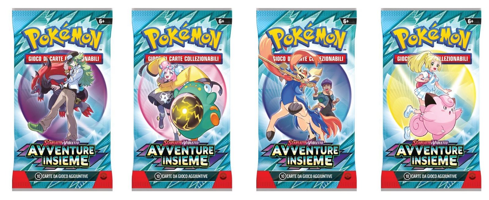 The Pokémon Company International ha annunciato oggi il lancio di Scarlatto e Violetto – Avventure Insieme, la nuova espansione del popolare Gioco di Carte Collezionabili Pokémon. L’espansione è ora disponibile presso i rivenditori autorizzati di tutto il mondo. Questa nuova serie segna il grande ritorno delle carte Pokémon degli Allenatori, introdotte per la prima volta nell’espansione Gym Heroes. Ogni carta mette in evidenza il legame speciale tra celebri Allenatori e i loro Pokémon, riportando il nome del personaggio direttamente sulla carta. Tra le nuove combinazioni spiccano Zoroark-ex di N, Clefairy-ex di Lylia, Bellibolt-ex di Kissara e Zacian-ex di Hop. Oltre ai Pokémon degli Allenatori, l’espansione introduce splendide illustrazioni di vari personaggi sotto forma di carte rare illustrazione, rare illustrazione speciale, ultrarare e rare iper. Le carte di Scarlatto e Violetto – Avventure Insieme sono disponibili in buste di espansione, set Allenatore Fuoriclasse e collezioni speciali. Inoltre, per la prima volta nella storia del GCC Pokémon, l’espansione include espositori plus di buste di espansione, che contengono una carta promozionale rara illustrazione di Reshiram di N. L’espansione è disponibile anche in formato digitale su GCC Pokémon Live per iOS, Android, macOS e Windows. I giocatori potranno testare la nuova modalità Test Allenatore, che introduce formati di gioco a rotazione, tra cui la Sfida del Capopalestra. Inoltre, accedendo all’app, sarà possibile ottenere il Pass Lotta di Avventure Insieme, che include un mazzo Zacian-ex di Hop e, con il progredire del gioco, anche un mazzo aggiuntivo Zoroark-ex di N. GCC Pokémon