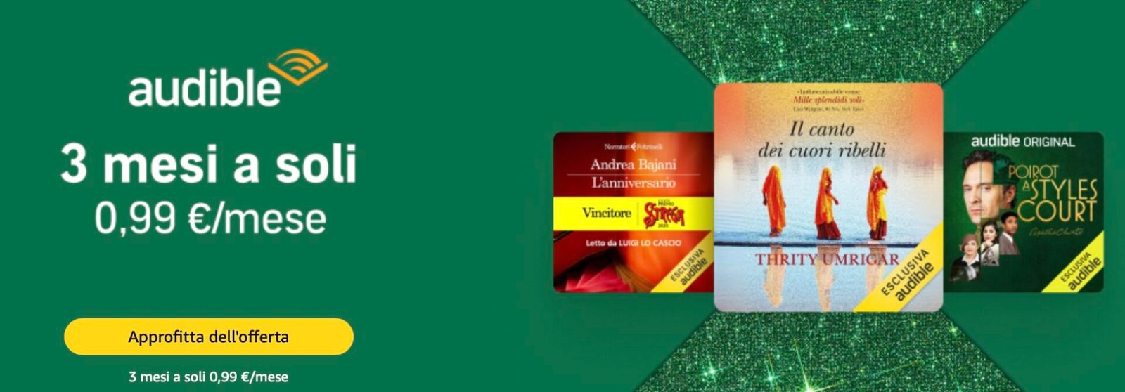 Audible 3 mesi a soli 0,99 €