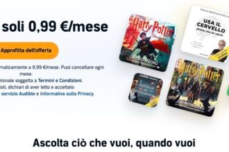 L'abbonamento ad Audible di Amazon è in offerta a 0,99 € per 3 mesi