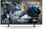 Televisore Sony Bravia LED con schermo grande e logo Google TV visibile.